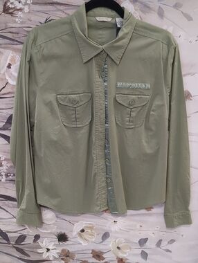 Maurices Sage Green Button-Down Shirt